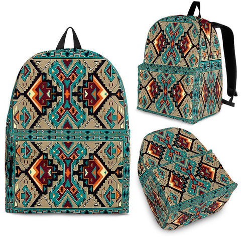 Tribe Blue Pattern Native American Backpack - Powwow Store