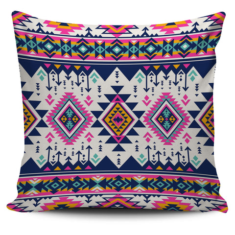 GB-NAT00316 Pink Pattern Native American Pillow Covers