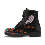 Powwow Store gb nat00046 02a black native tribes pattern native american leather boots