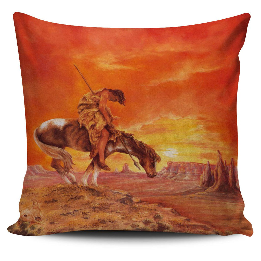 Powwow Store end of the trail native american pillow cover