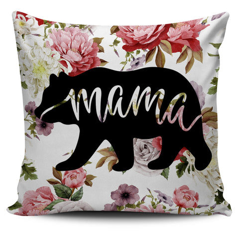 GB-NAT00195 Mama Bear Flower Rose Pillow Covers