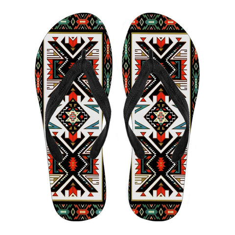 Tribal Colorful Pattern Native American Flip Flops