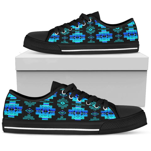 GB-NAT00720-04 Tribes Pattern Native American Low Top Canvas Shoe
