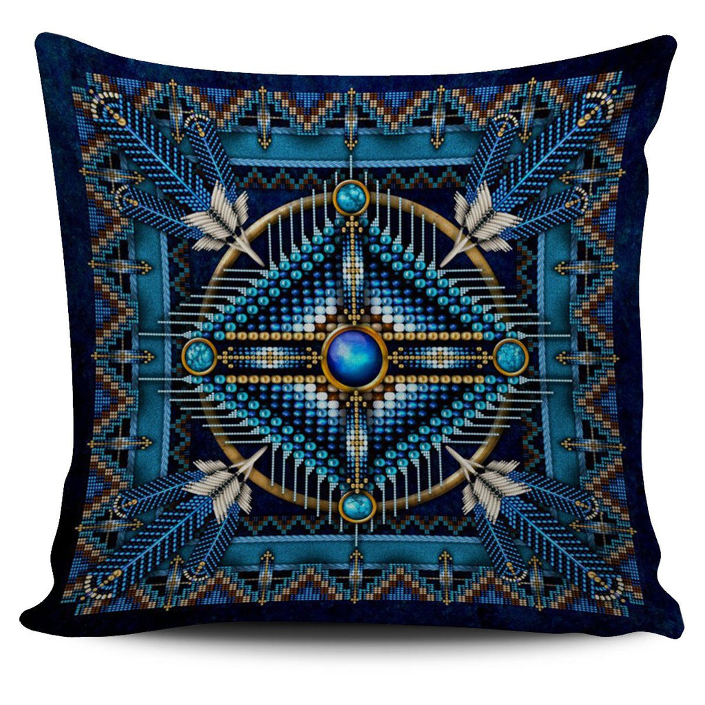 Mandala Blue Native American Pillow Covers