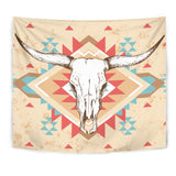 Bison Head Native American Tapestry - ProudThunderbird