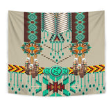 GB-NAT00069-02 Green Pattern Breastplate Tapestry