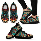 Tribe Blue Pattern Native American Sneakers