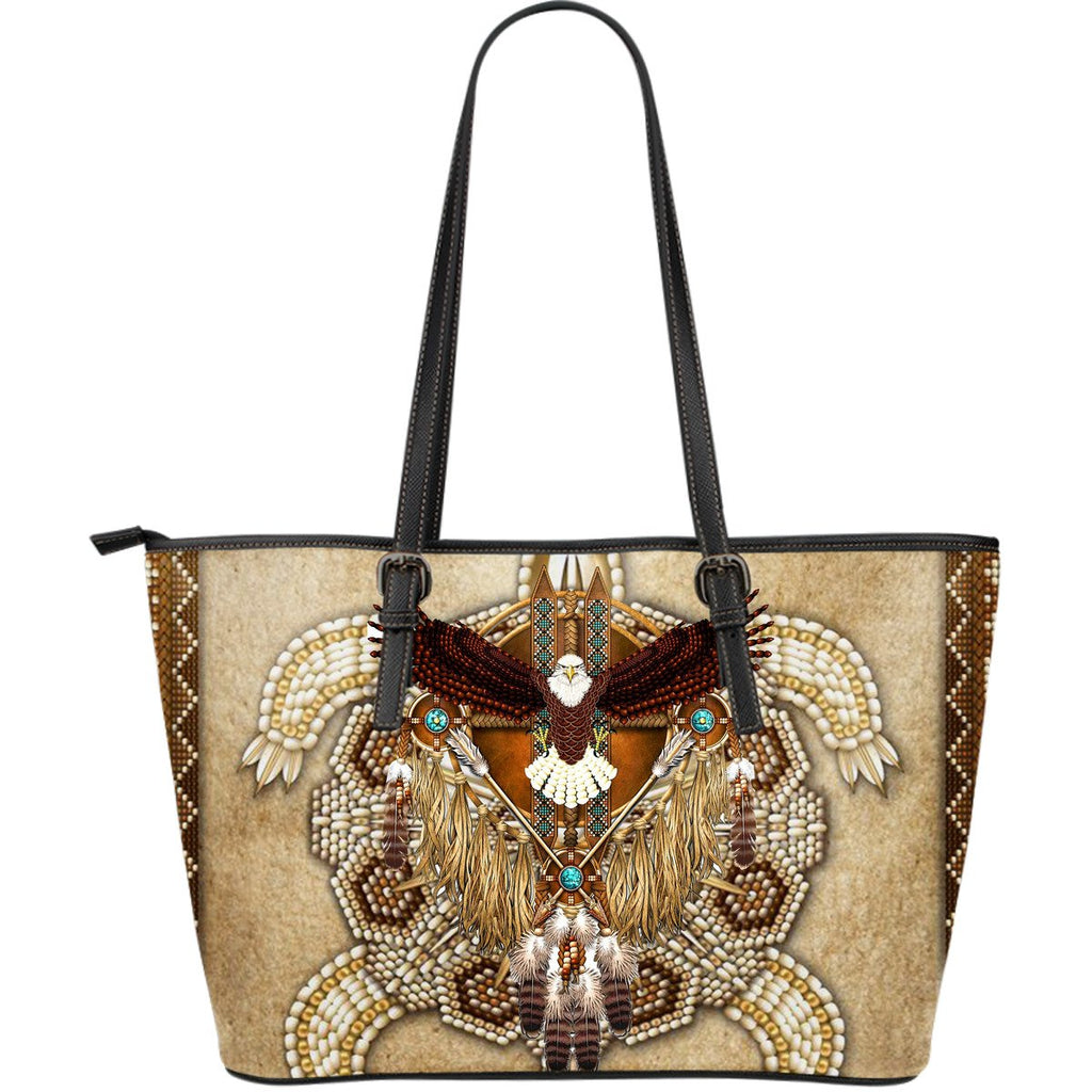 Turble Symbol Native American Leather Handbag