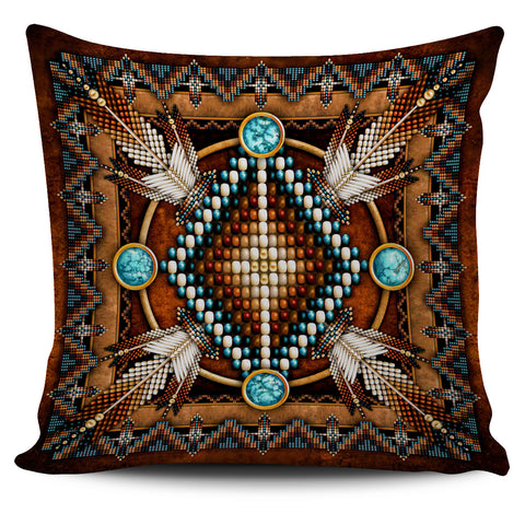 GB-NAT00023-04 Mandala Brown Pillow Covers