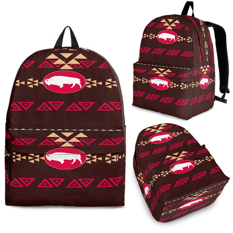 Brown Bison  Native American Backpack - Powwow Store