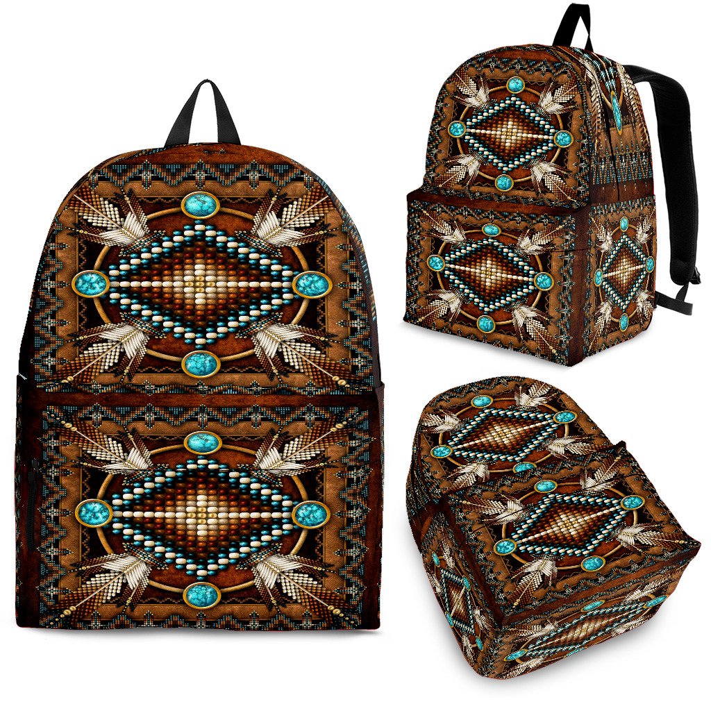 Mandala Brown Native American Backpack