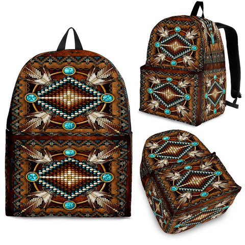 Mandala Brown Native American Backpack - Powwow Store