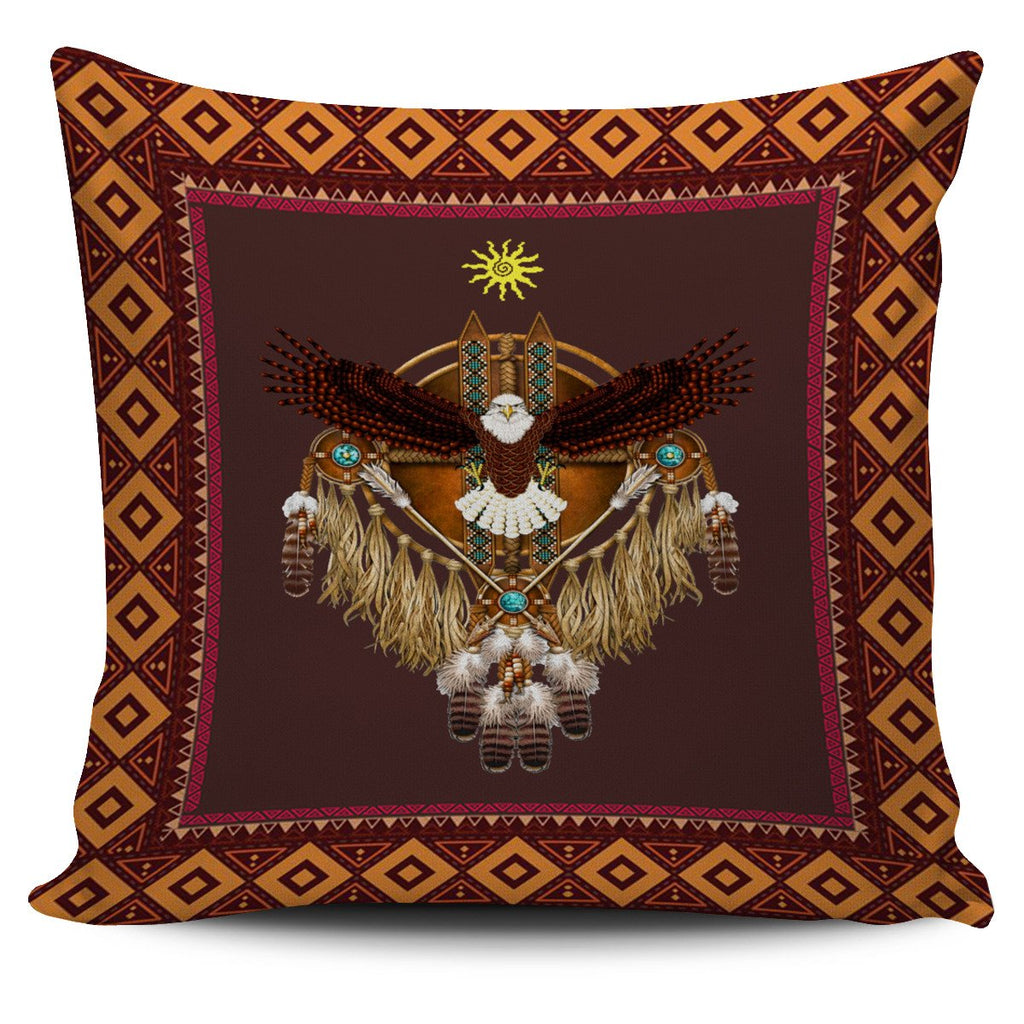 Brown Eagle Native American Pillow Covers