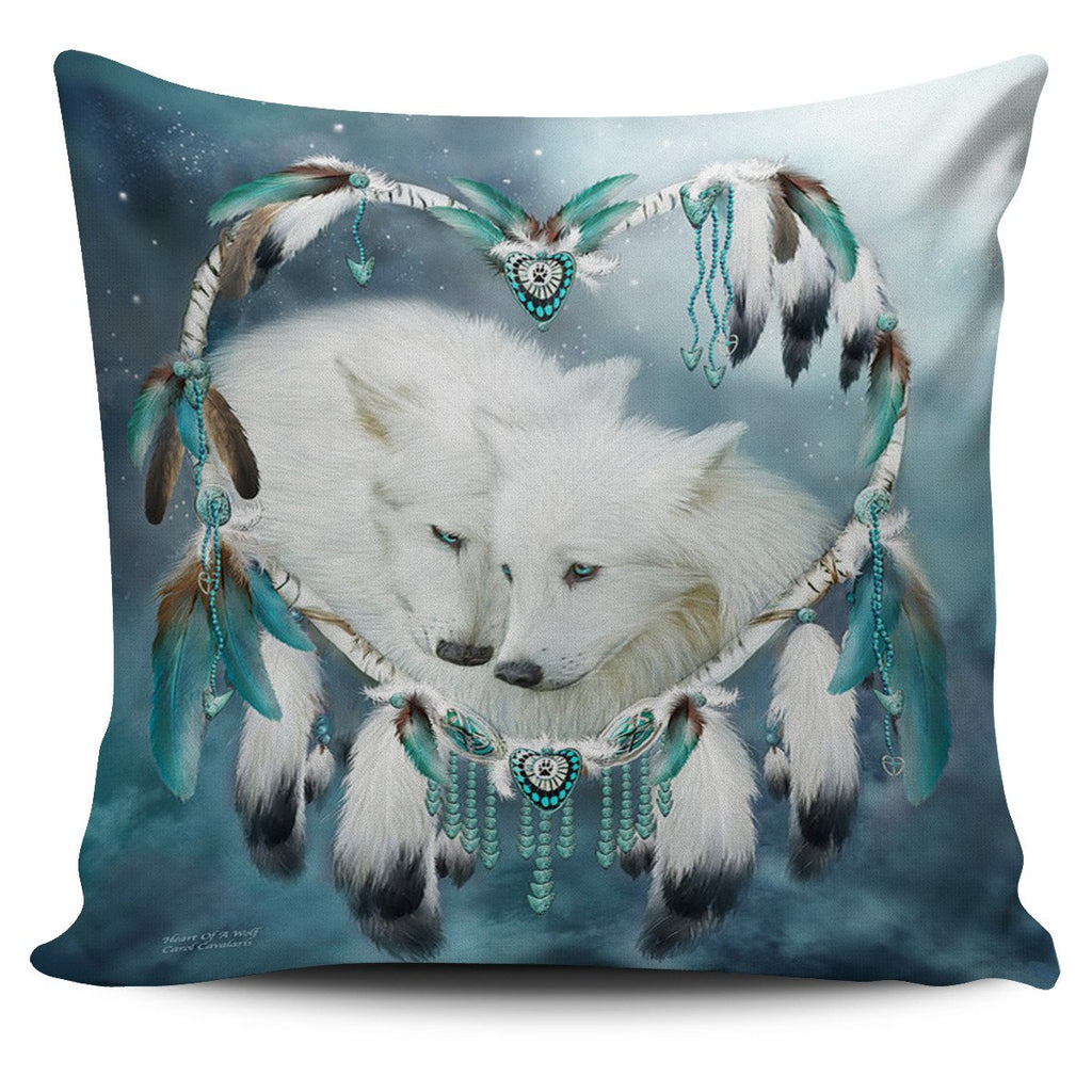Wolf Dream Catcher Native American Pillow Covers
