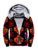 Powwow StoreGBNAT0072003 Pattern Native 3D Fleece Hoodie