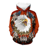 GB-NAT00411 Eagle Feathers Dream Catcher 3D Hoodie