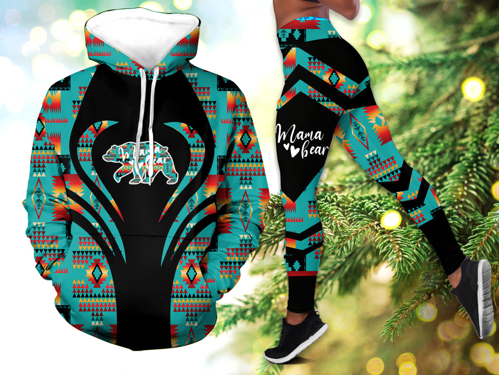 Powwow StoreHLS0092 Pattern  Native 3D Hoodie Legging Set