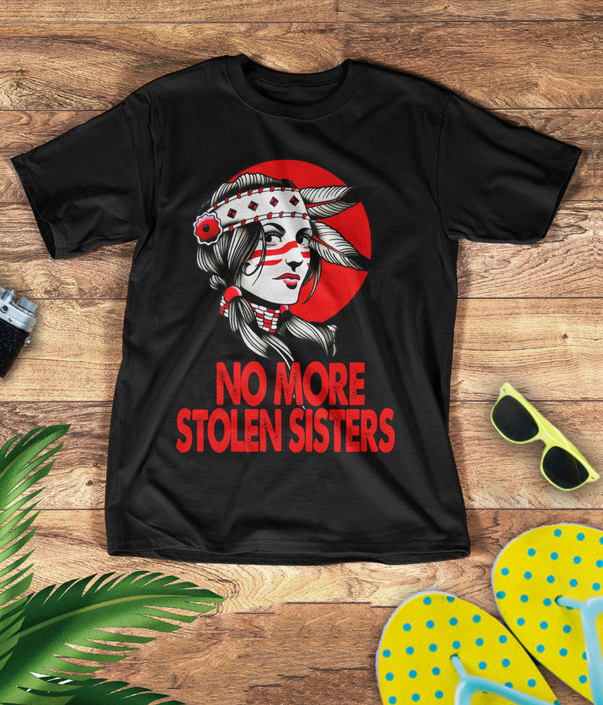 Powwow StoreTS0088 I Wear Red For My Sisters Native American Stop MMIW Red Hand No More Stolen Sisters 3D TShirt