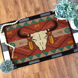 Powwow Store gb nat00135 bison skull native doormat