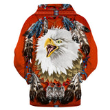 GB-NAT00411 Eagle Feathers Dream Catcher 3D Hoodie