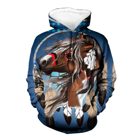 Powwow Store gb nat00412 horse feathers dream catcher 3d hoodie