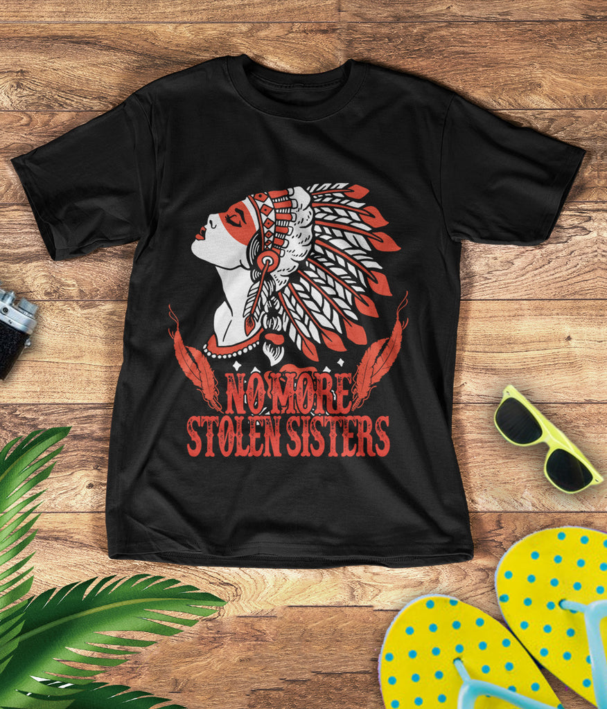 Powwow StoreTS0086 I Wear Red For My Sisters Native American Stop MMIW Red Hand No More Stolen Sisters 3D TShirt