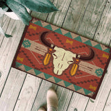 Powwow Store gb nat00135 bison skull native doormat