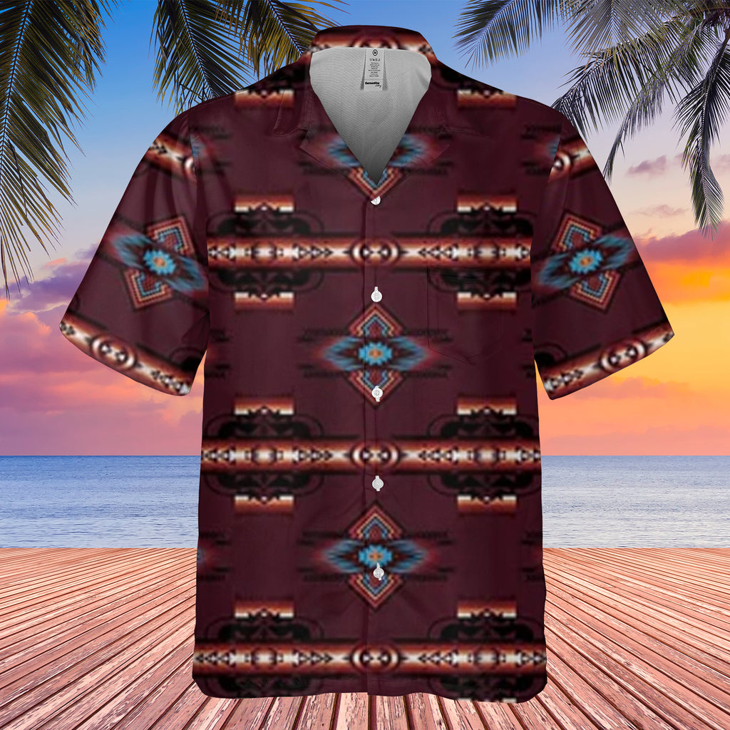 Powwow StoreGBHW00095 Pattern Native Hawaiian Shirt 3D