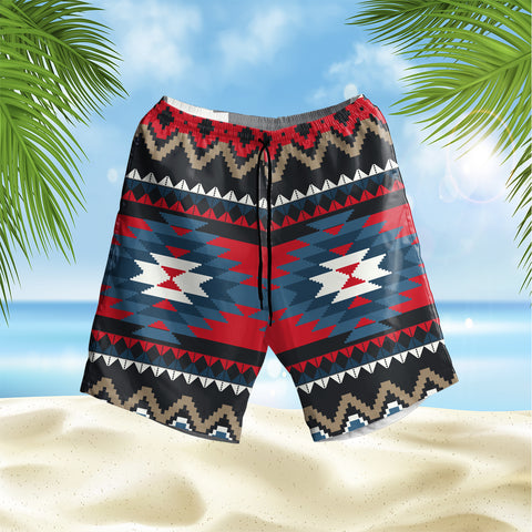 GB-NAT00529 Ornamental Pattern Native Hawaiian Shorts