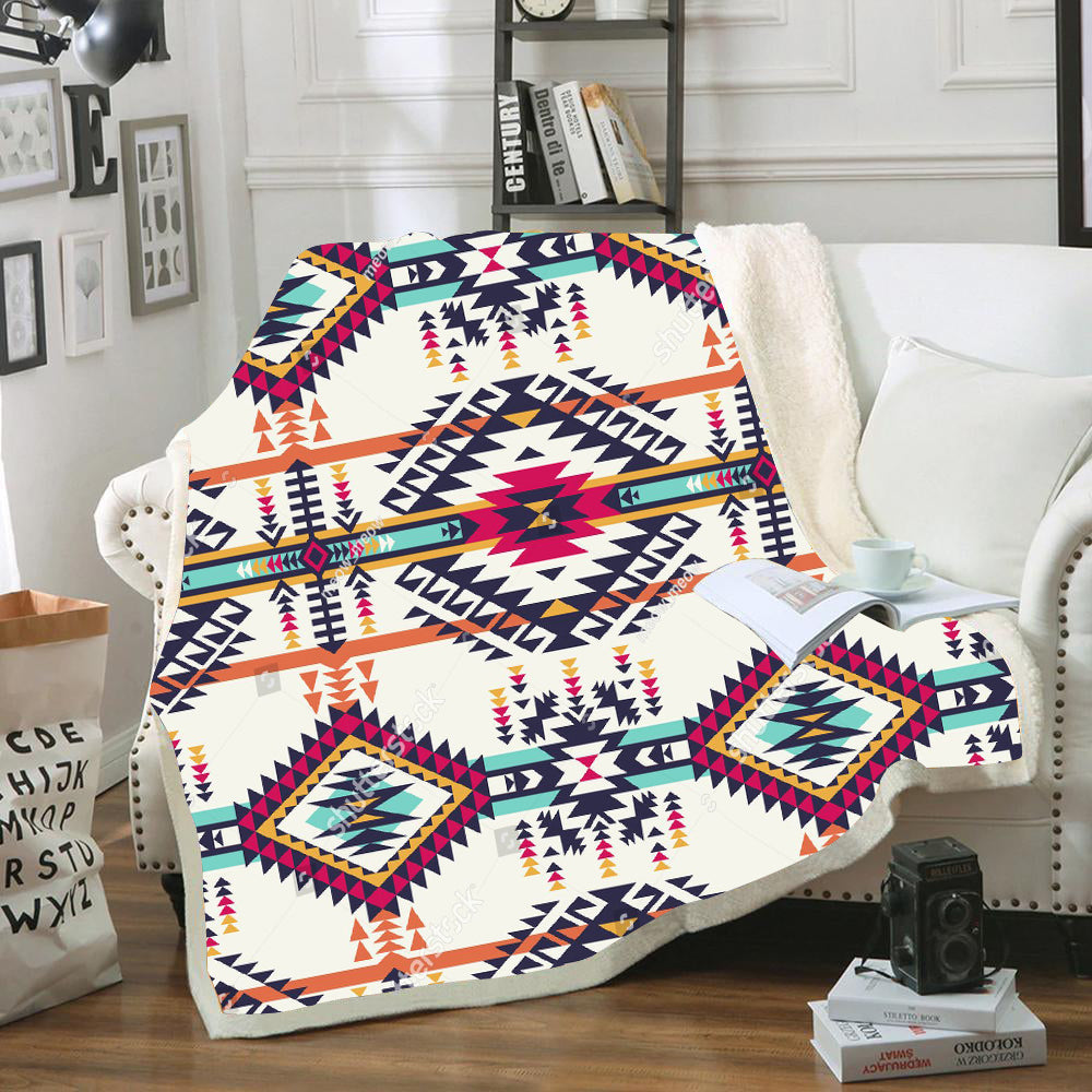 Powwow StoreBLK0046 Pattern Tribal Native Blanket