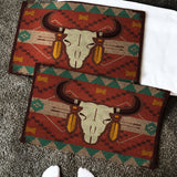 Powwow Store gb nat00135 bison skull native doormat