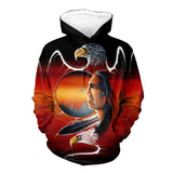 GB-NAT00410 Chief Eagle Native 3D Hoodie