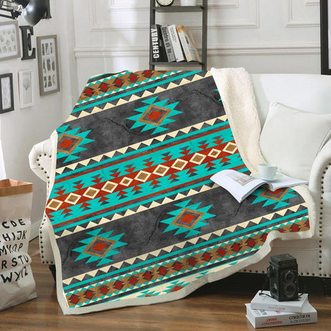 Powwow StoreBLK0047 Pattern Tribal Native Blanket