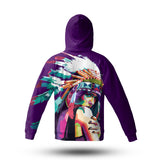 GB-NAT00483 Native Girl 3D Hoodie With Mask