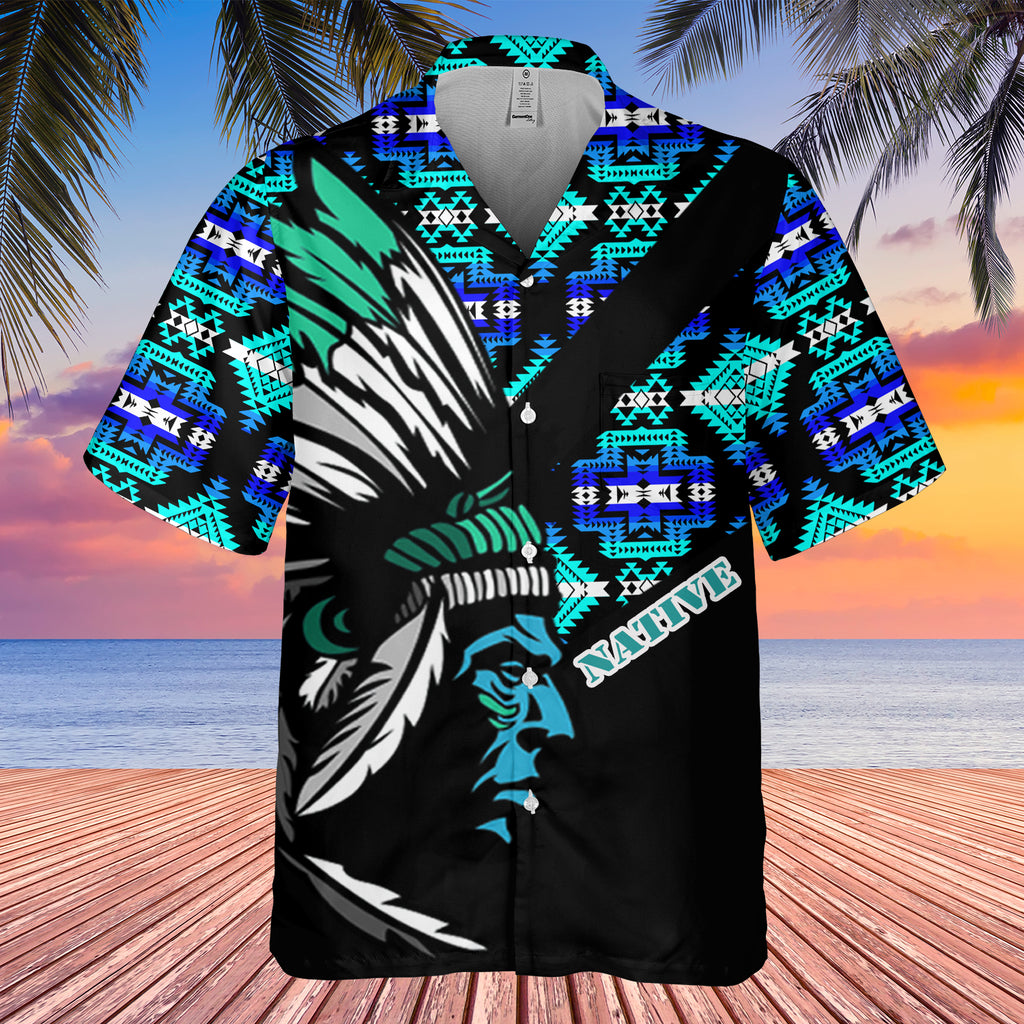 Powwow StoreGBHW000156 Pattern Native Hawaiian Shirt 3D