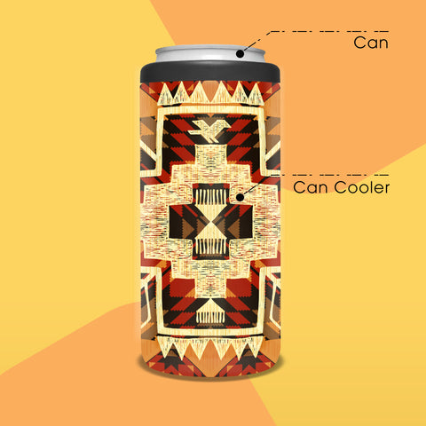 GB-NAT00022 Tribal Yellow Arrow Native American Can Cooler