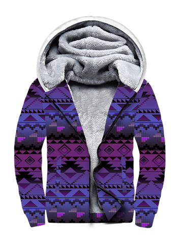 GB-NAT00601-02 Turquoise Design Native 3D Fleece Hoodie