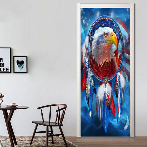 Powwow Store gb nat00099 native american dreamcatcher eagle door stickers