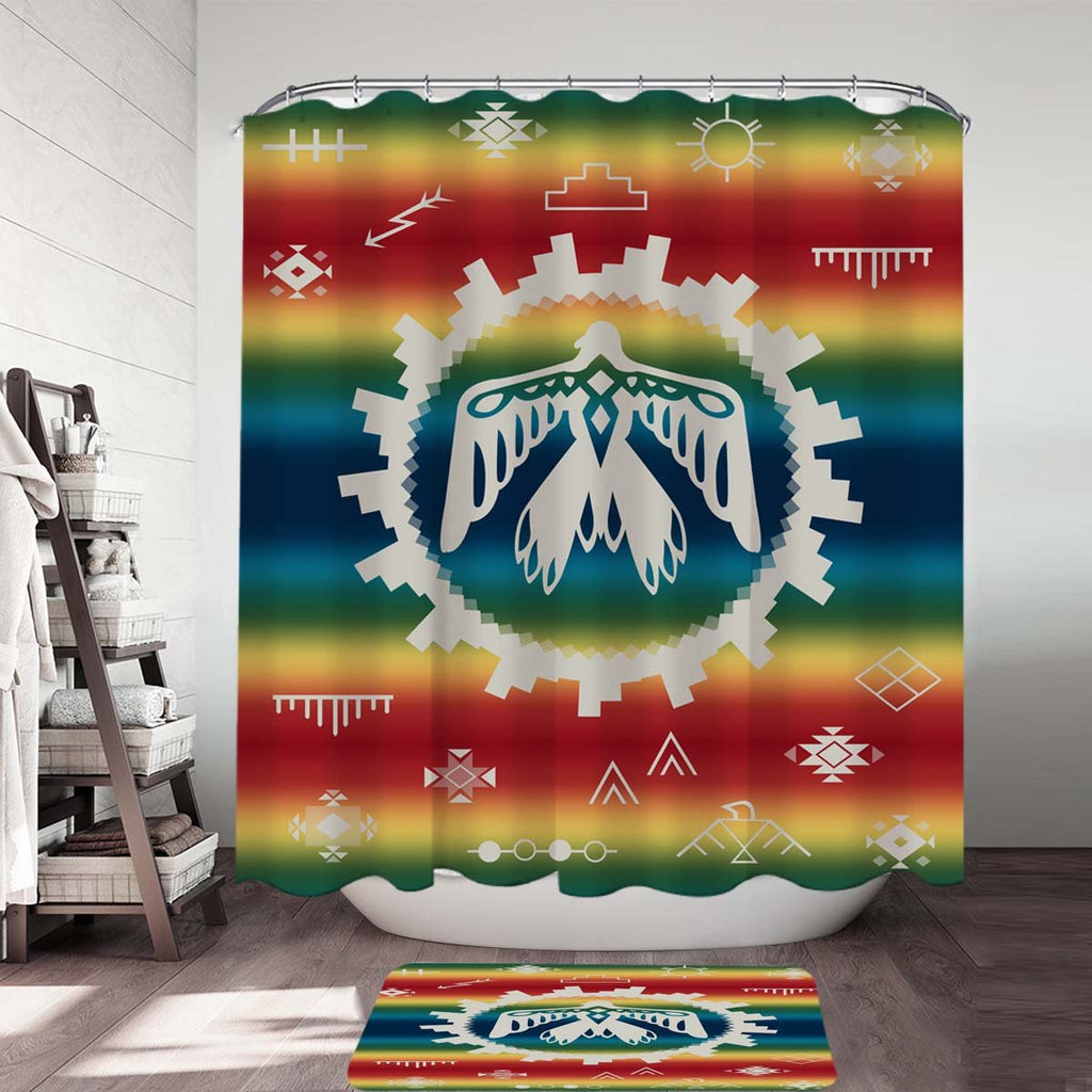 Thunderbird Rainbow Native American Shower Curtain - Powwow Store