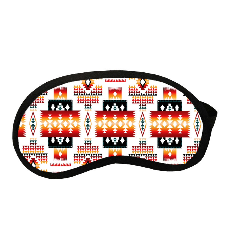 Powwow Store gb nat00075 white tribes pattern native american sleep mask