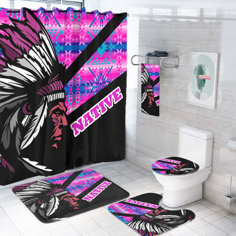 BS-000119 Pattern Native American Bathroom Set