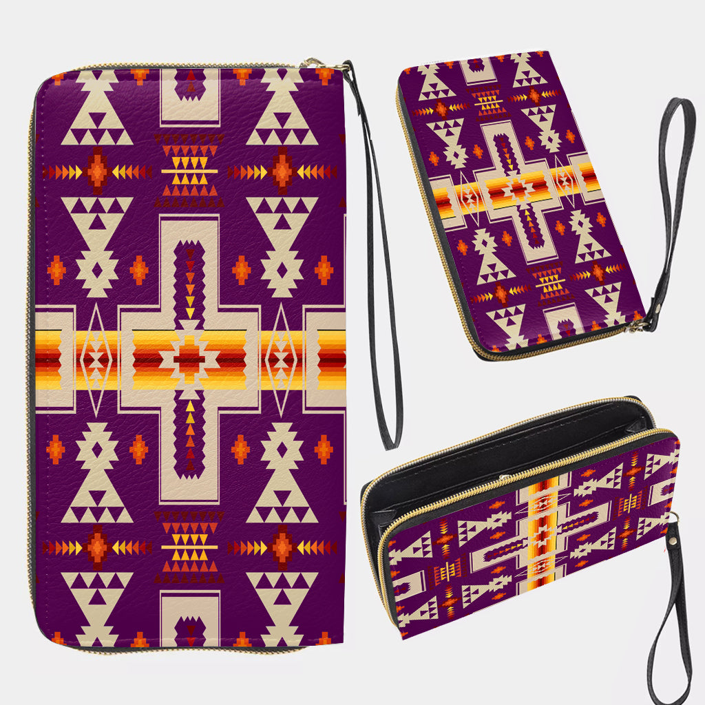Powwow StoreGBNAT0006209 Pattern Native Long Portable Wallet