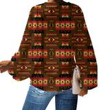 Powwow Store gb nat00046 08 black native tribes pattern native american chiffon shirt