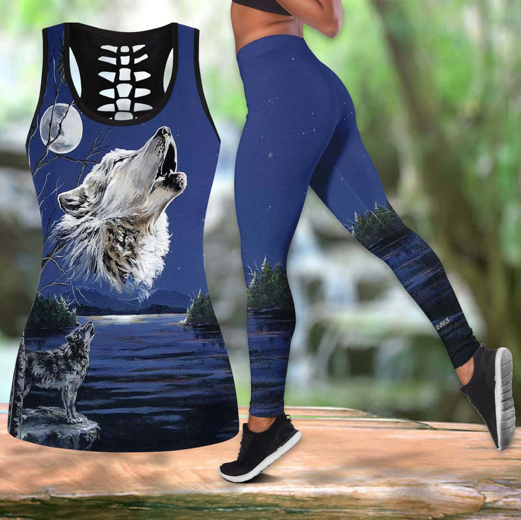 Powwow Store the wolfs hollow tanktop legging set ls09