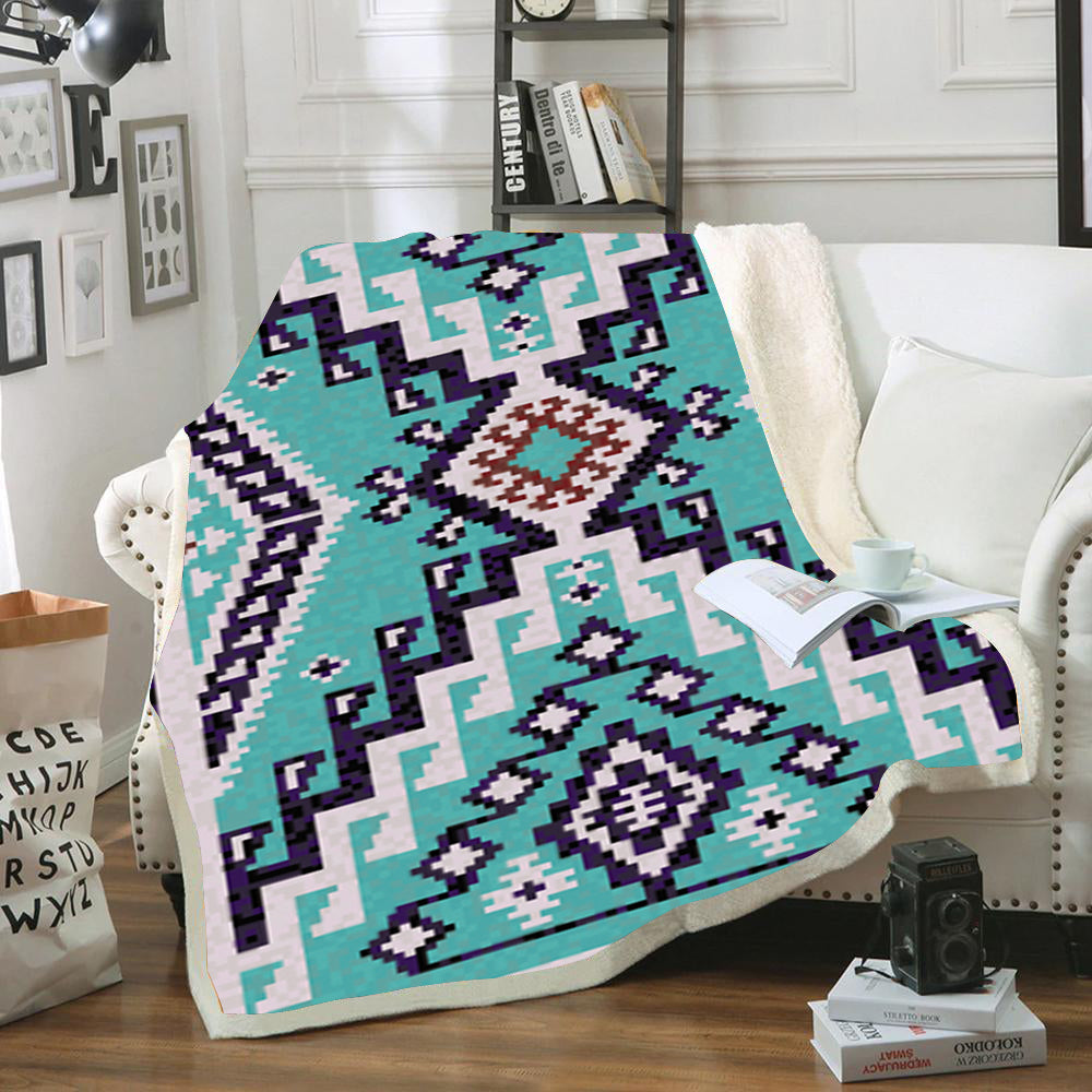 Powwow StoreBLK0048 Pattern Tribal Native Blanket