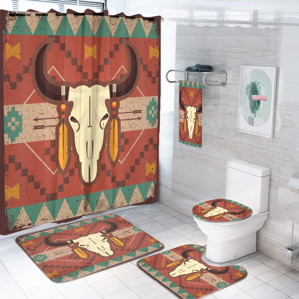 GB-NAT00135 Native American Bison  Bathroom Set