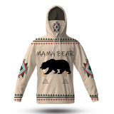 Powwow Store gb nat00158 mama bear native symbol native american 3d hoodie with mask