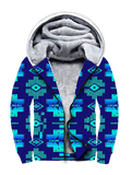 Powwow StoreGBNAT0072011 Pattern Native 3D Fleece Hoodie