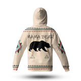 Powwow Store gb nat00158 mama bear native symbol native american 3d hoodie with mask