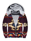 Powwow StoreGBNAT00736 Pattern Native 3D Fleece Hoodie